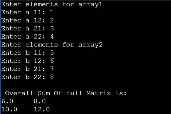 sum of two arrays 2